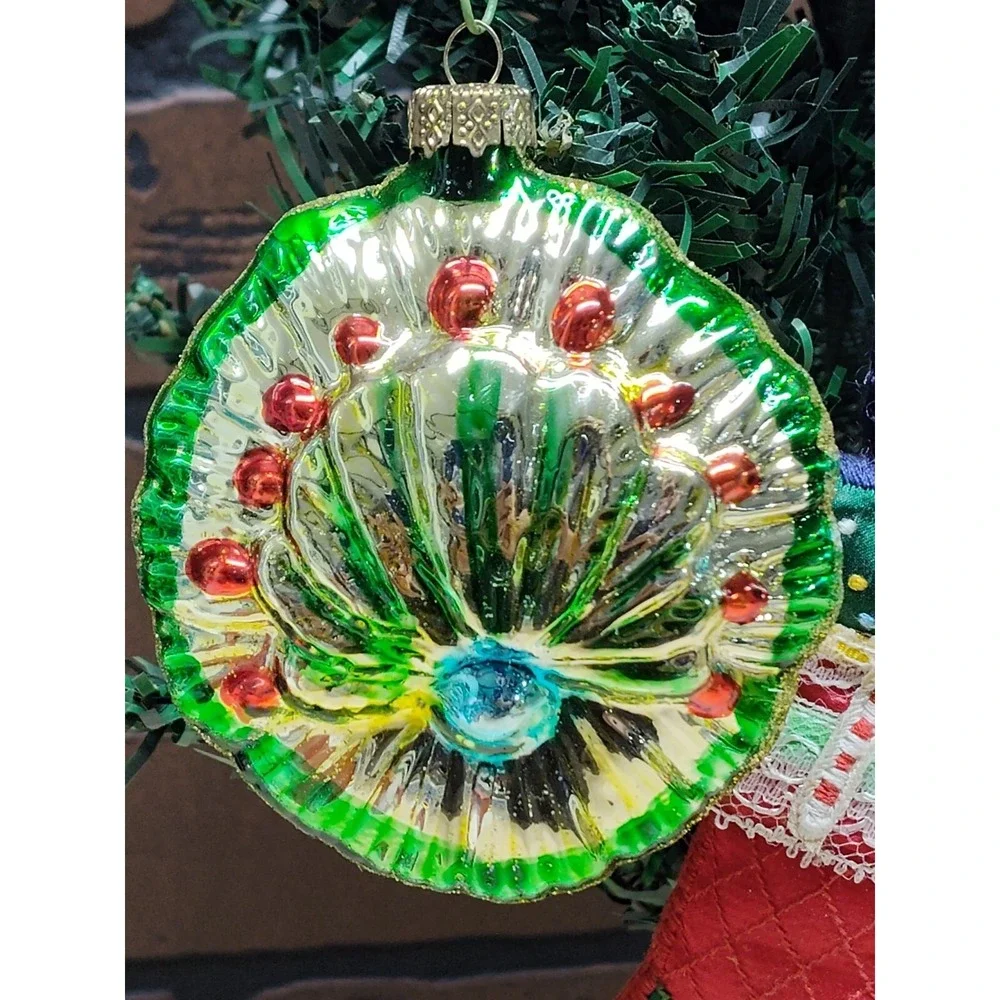 Christmas Ornaments Two Glass One Cloth